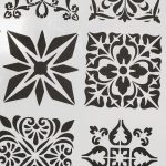 Dekorativne laserski izrađene šablone s geometrijskim i floralnim uzorcima za podove i namještaj